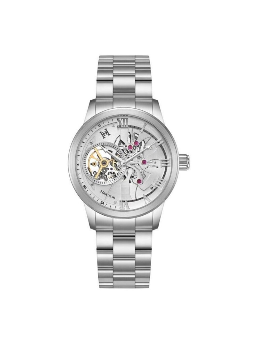 NWT Heritor August Automatic Silver Dial Men's Watch